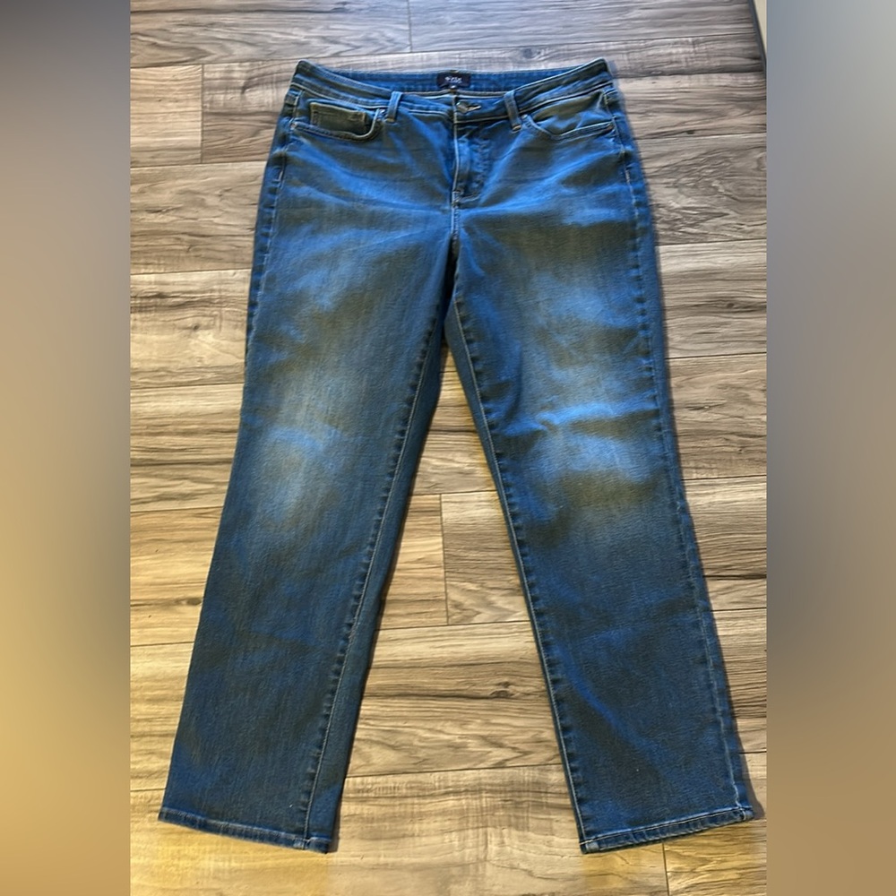 NYDJ Women's Straight Leg Jeans in Dark Blue Wash
